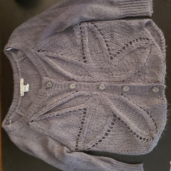 American Rag | Heather Grey Knit Button-Up Cardigan | Juniors M - Picture 5 of 5